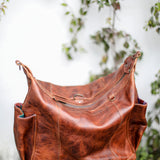 BEATRIZ CONVERTIBLE DAY BAG - FULL LEATHER - HONEY