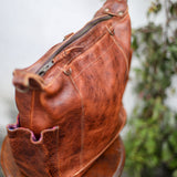 MEDIUM BEATRIZ CONVERTIBLE DAY BAG - FULL LEATHER - HONEY