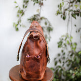 MEDIUM BEATRIZ CONVERTIBLE DAY BAG - FULL LEATHER - HONEY
