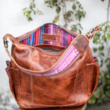 MEDIUM BEATRIZ CONVERTIBLE DAY BAG - FULL LEATHER - HONEY