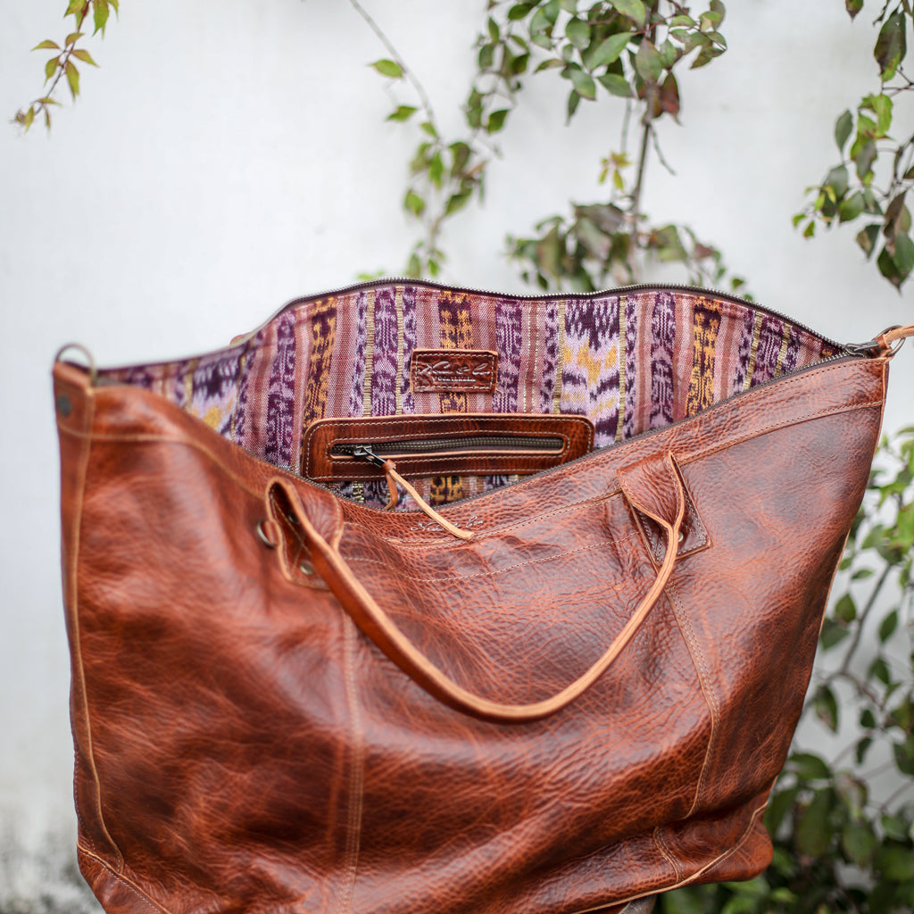 UPDATED PERFECT WEEKENDER - FULL LEATHER - HONEY