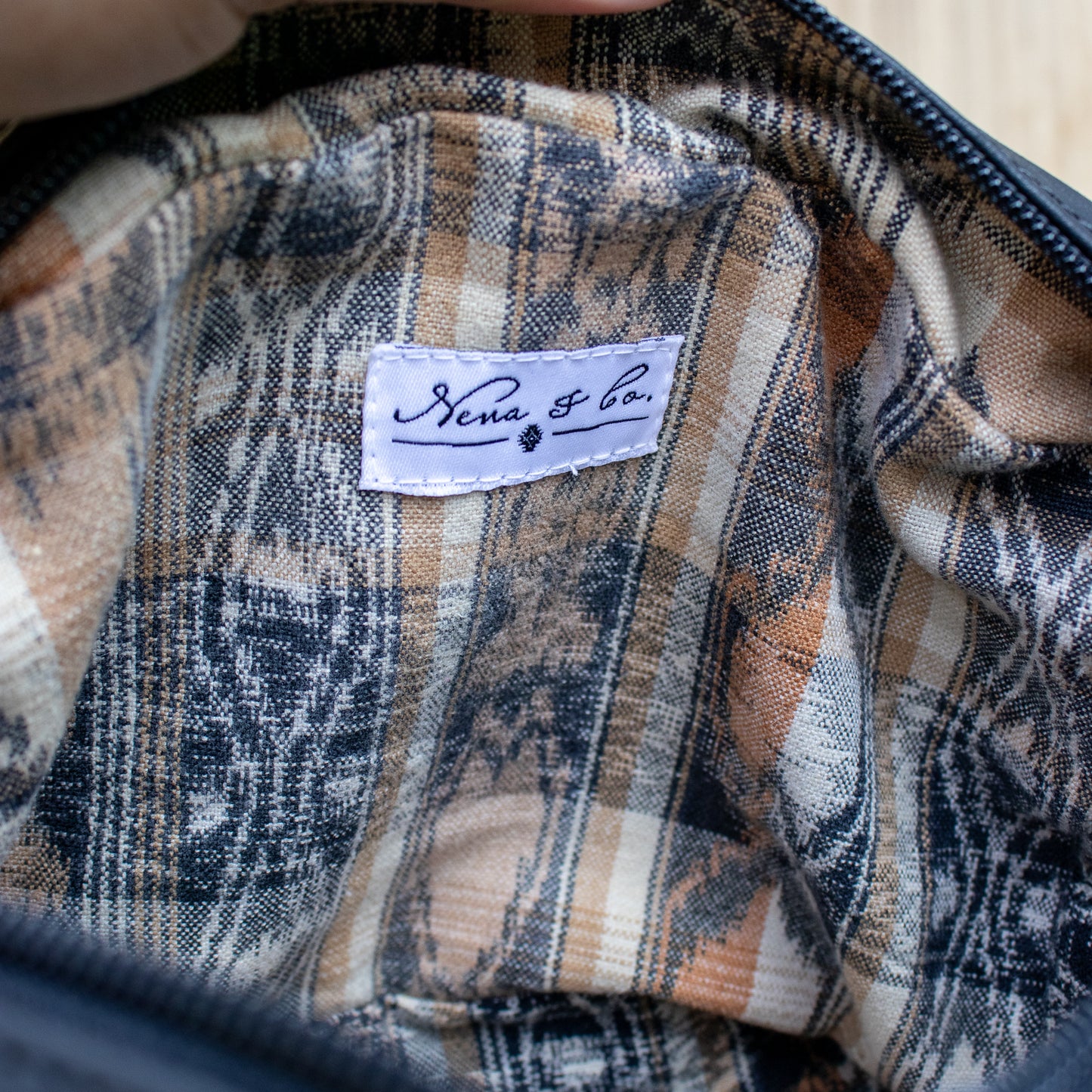 LARGE WANDER BAG SET - MEXICO TEXTILE - BLACK - NO. 18858