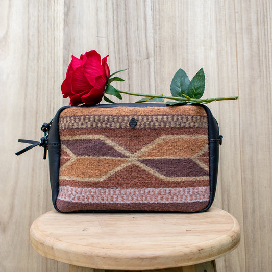 LARGE WANDER BAG SET - MEXICO TEXTILE - BLACK - NO. 18858