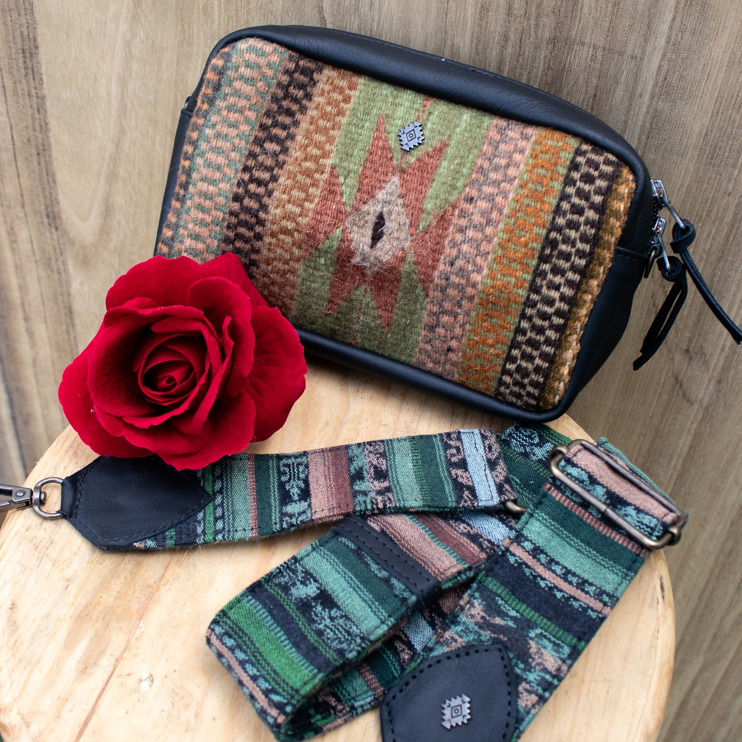 WANDER BAG SET - MEXICO TEXTILE - BLACK - NO. 18849