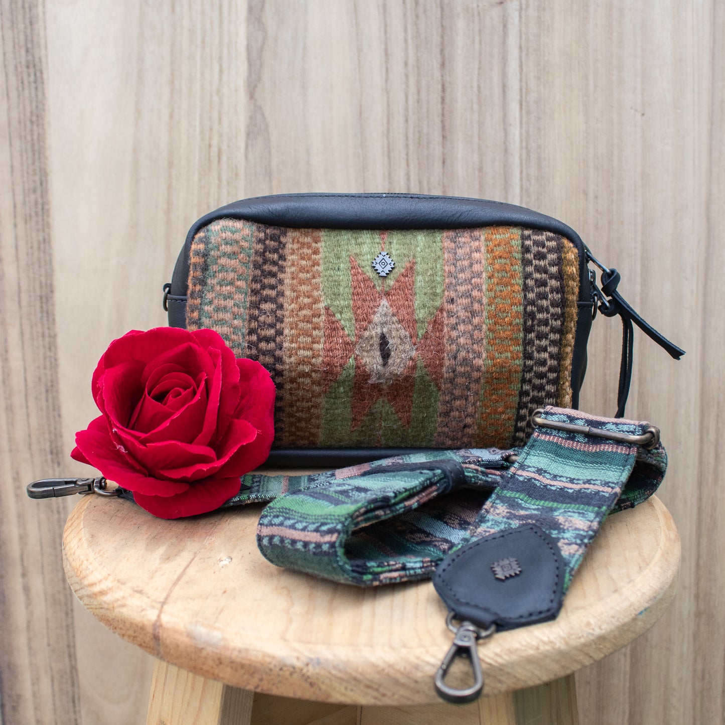 WANDER BAG SET - MEXICO TEXTILE - BLACK - NO. 18849