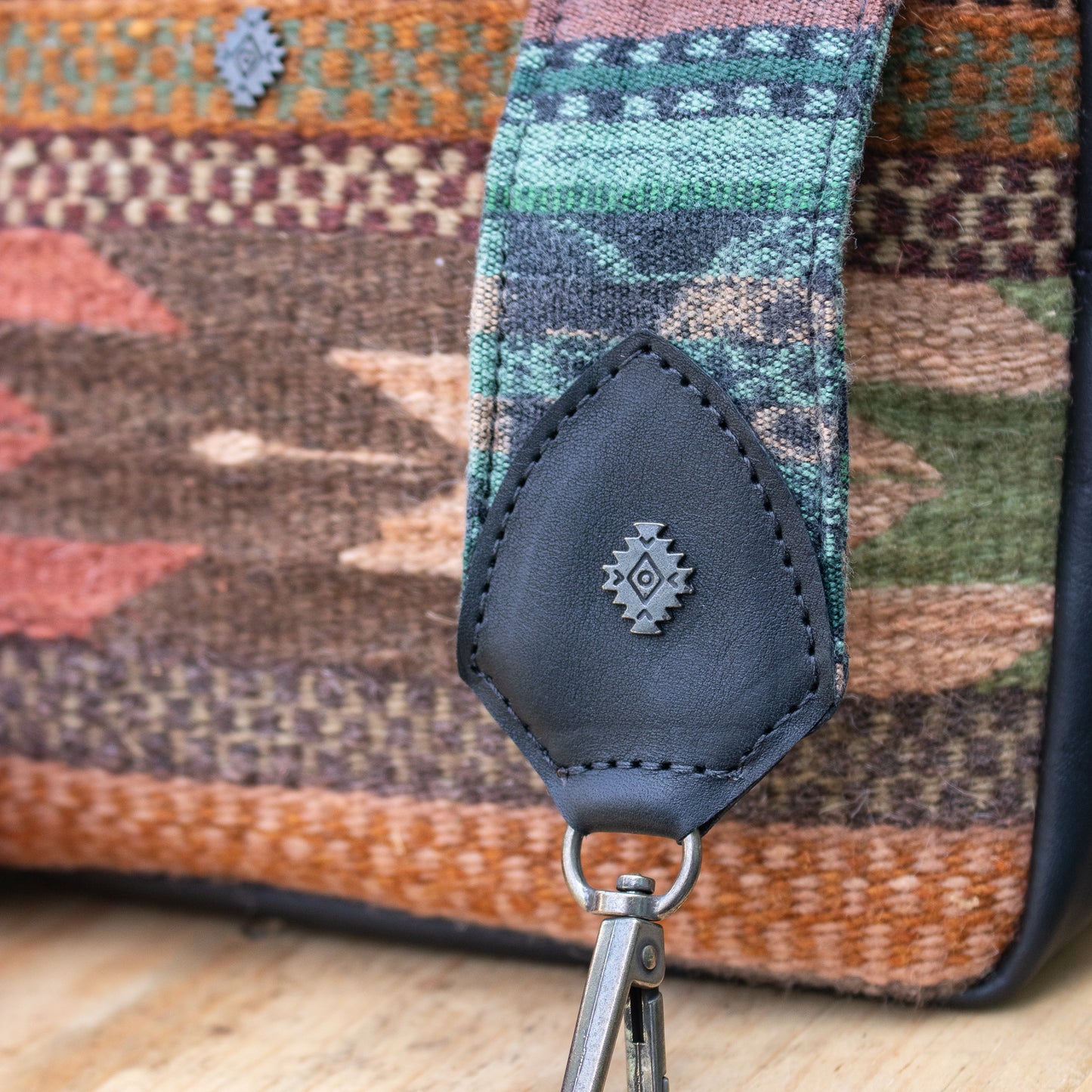 LARGE WANDER BAG SET - MEXICO TEXTILE - BLACK - NO. 18848