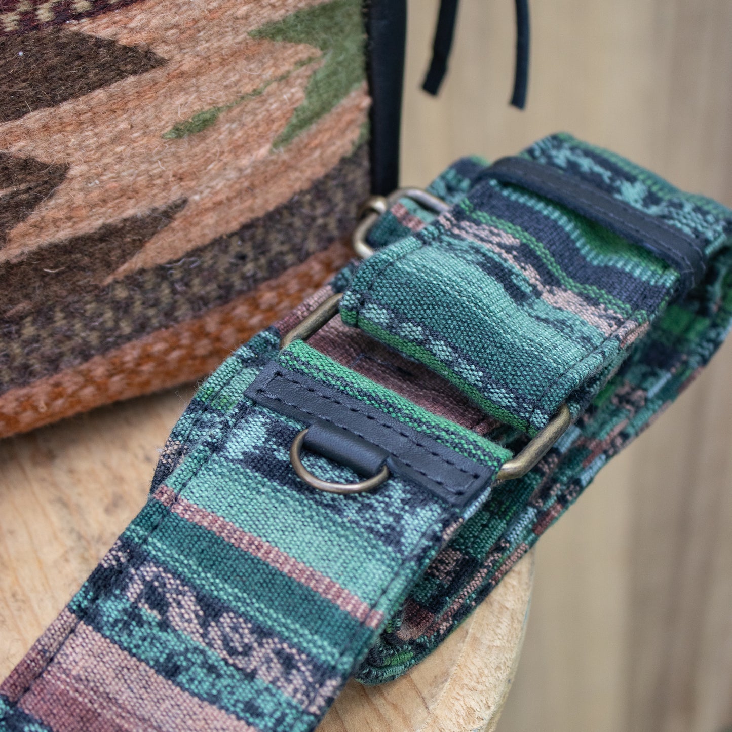 LARGE WANDER BAG SET - MEXICO TEXTILE - BLACK - NO. 18848