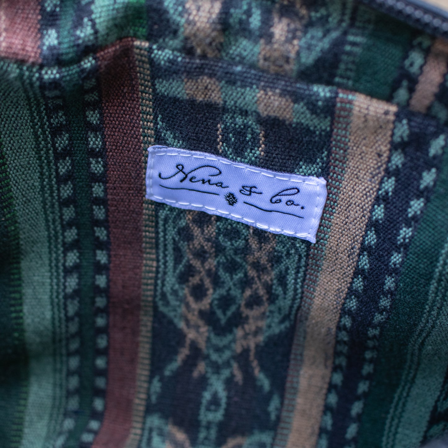 LARGE WANDER BAG SET - MEXICO TEXTILE - BLACK - NO. 18848