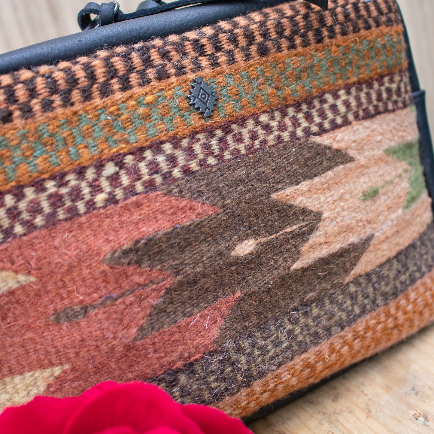 LARGE WANDER BAG SET - MEXICO TEXTILE - BLACK - NO. 18848