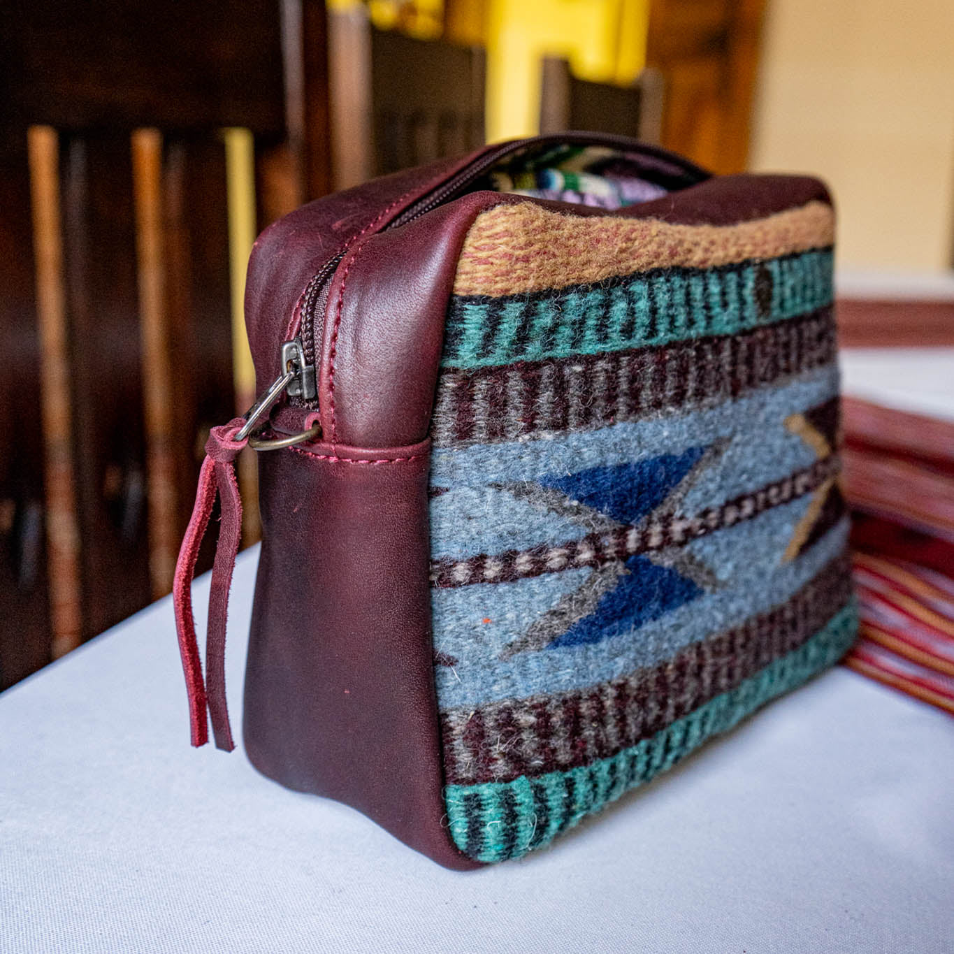 LARGE WANDER BAG SET - MEXICO TEXTILE - VINO TINTO - NO. 15849