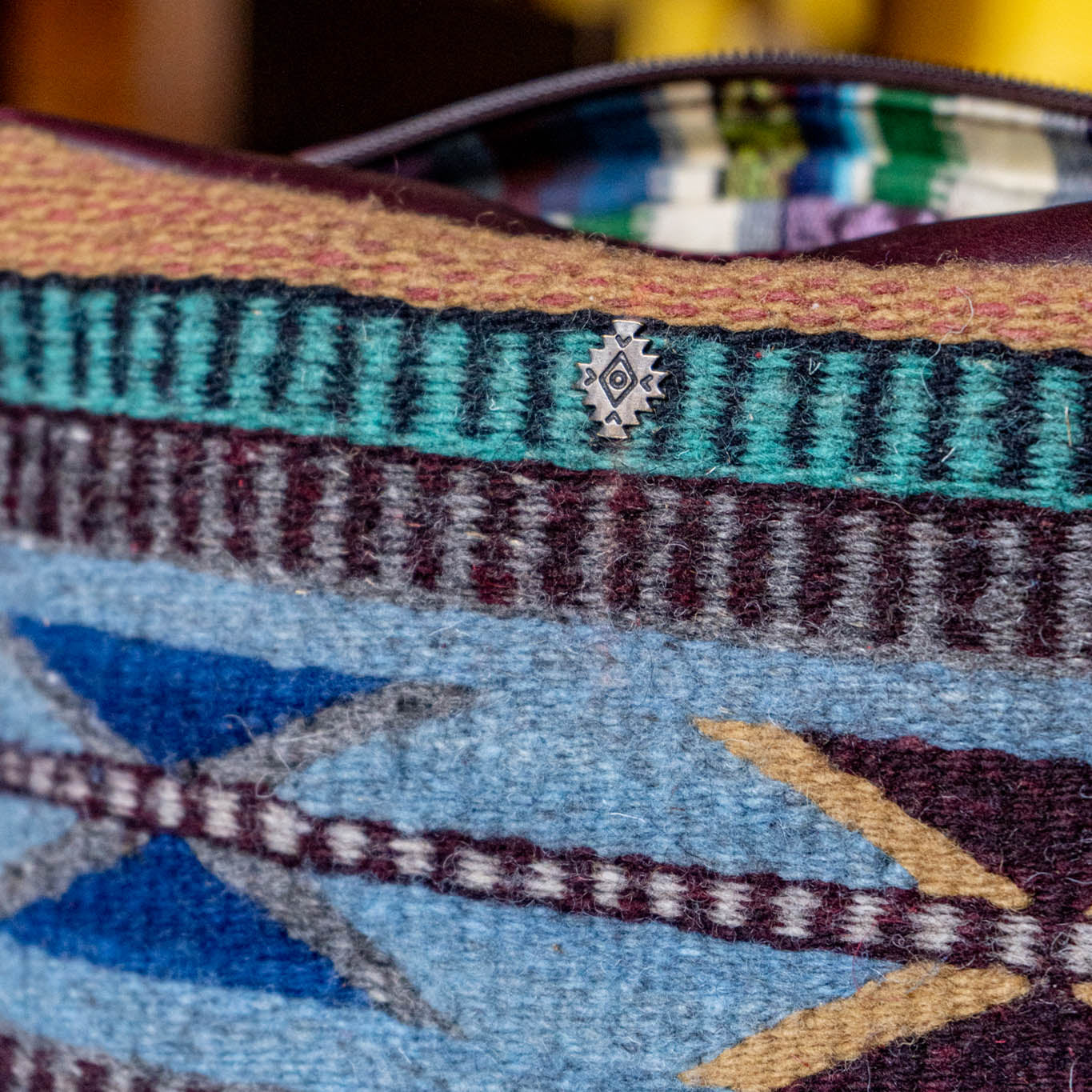 LARGE WANDER BAG SET - MEXICO TEXTILE - VINO TINTO - NO. 15849