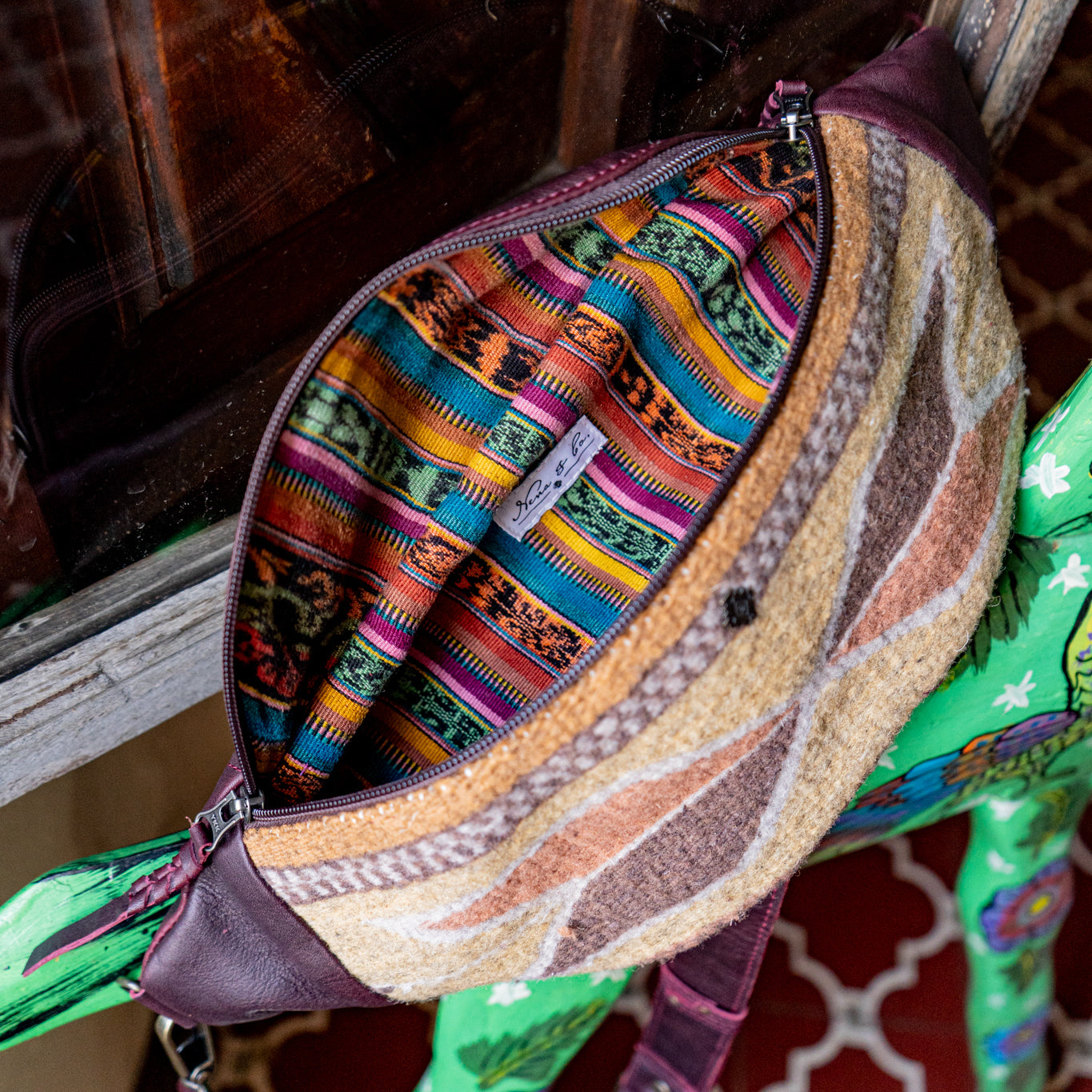 MANNY PACK - MEXICO TEXTILE - VINO TINTO - NO. 15825