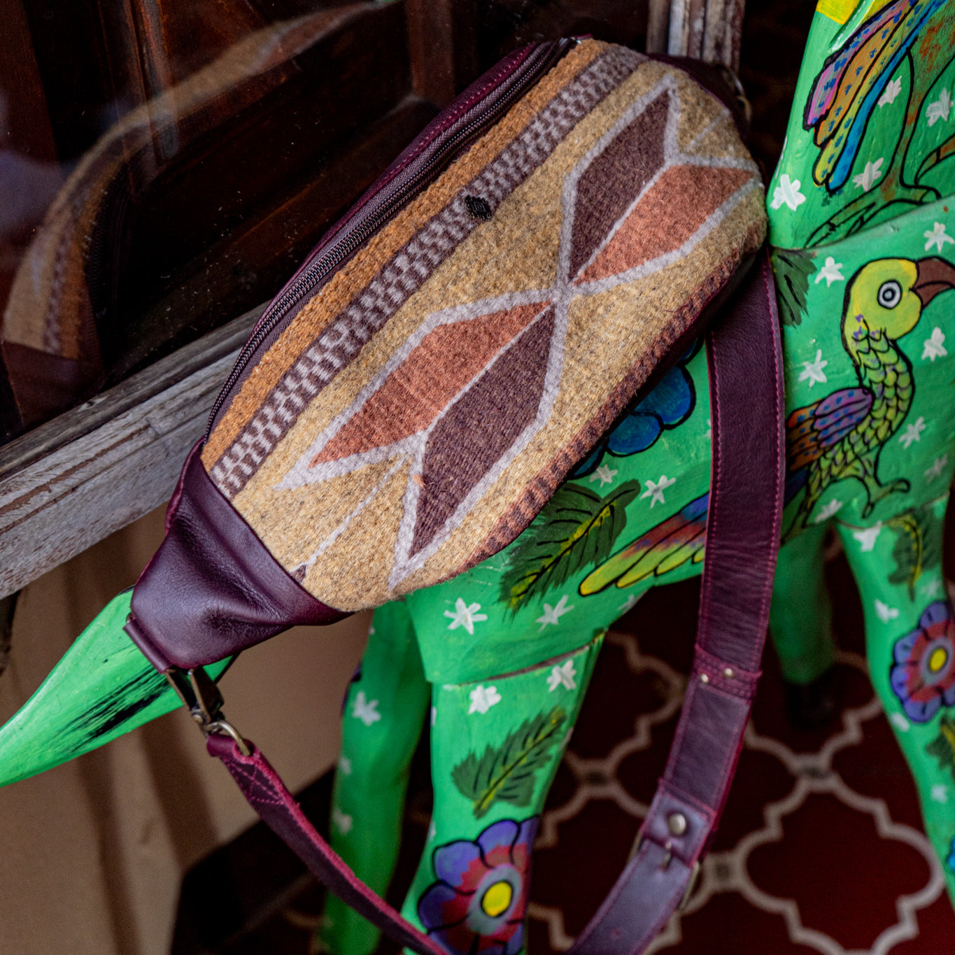 MANNY PACK - MEXICO TEXTILE - VINO TINTO - NO. 15825