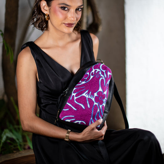 CROSSBODY SLING 2.0 - OTOMÍ TEXTILE - BLACK - NO. 18197