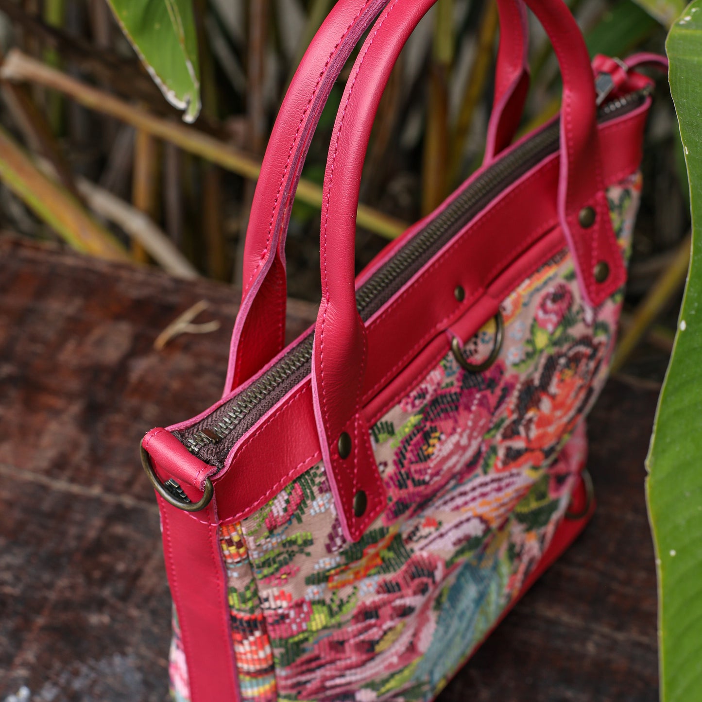 POCKETLESS MINI TPB - OOAK HUIPIL - RASPBERRY - NO. 18691