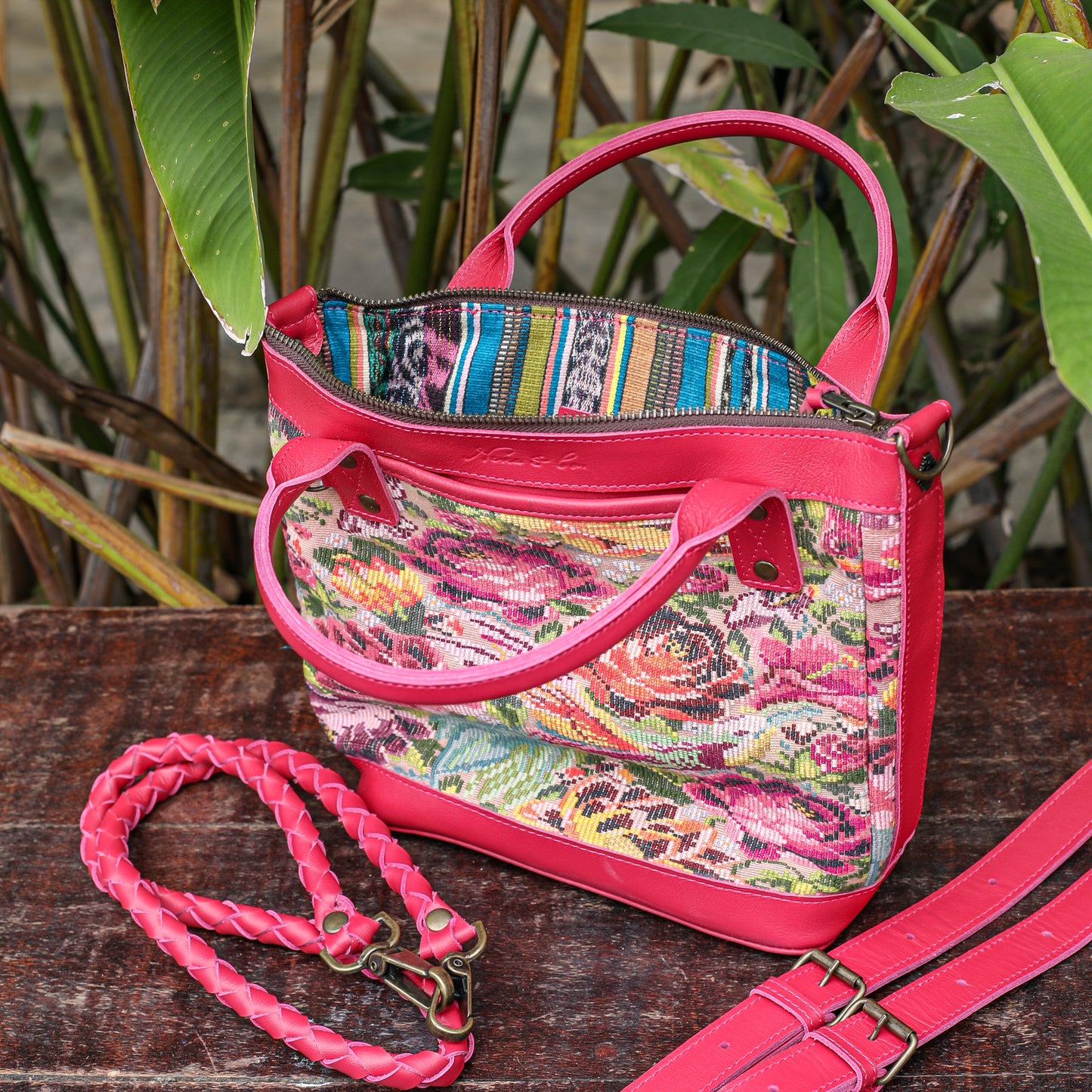 POCKETLESS MINI TPB - OOAK HUIPIL - RASPBERRY - NO. 18691