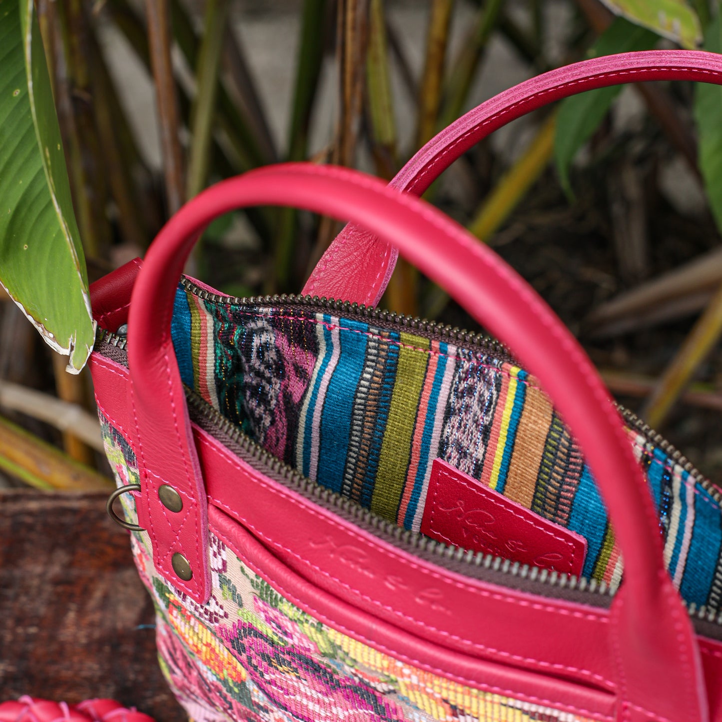 POCKETLESS MINI TPB - OOAK HUIPIL - RASPBERRY - NO. 18691