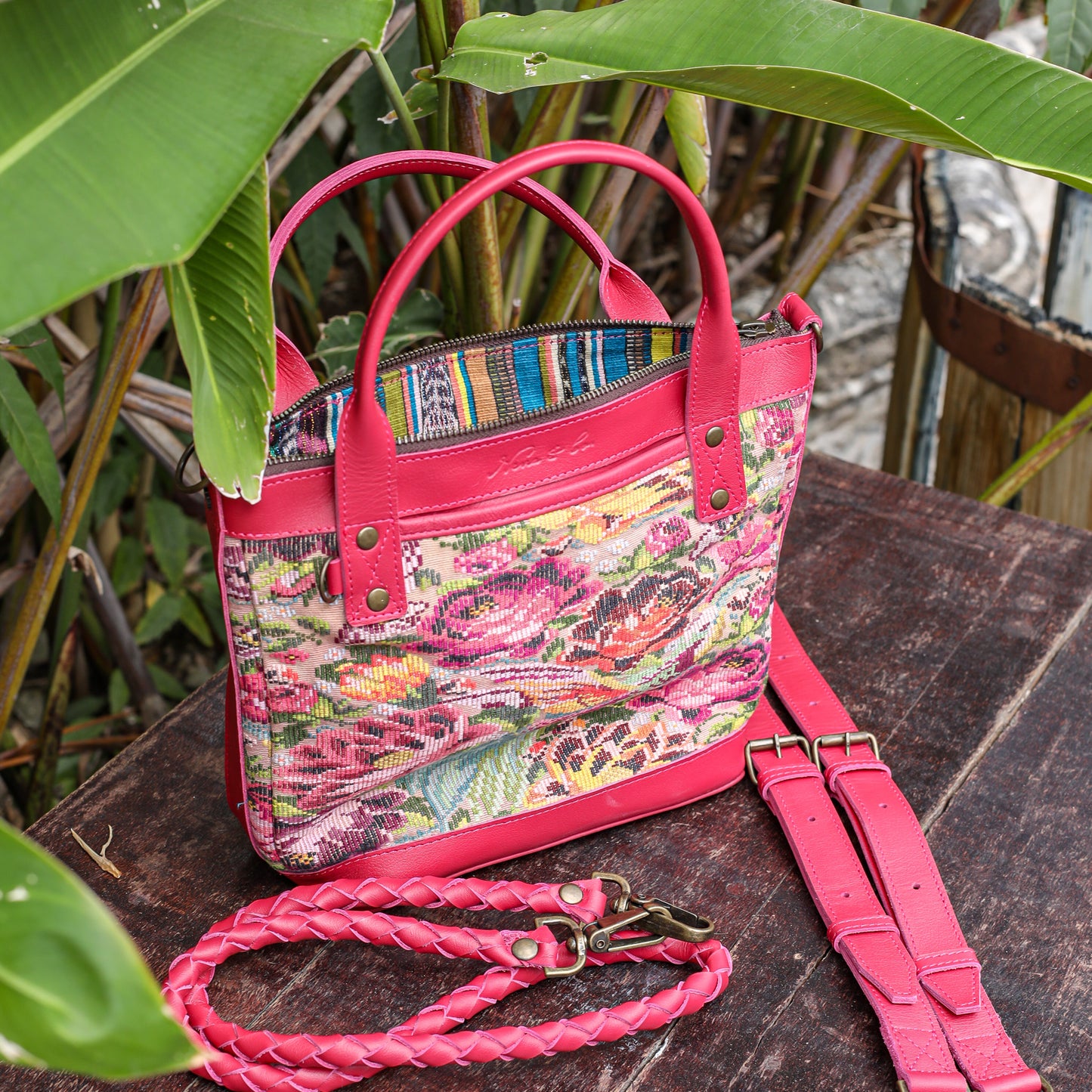 POCKETLESS MINI TPB - OOAK HUIPIL - RASPBERRY - NO. 18691