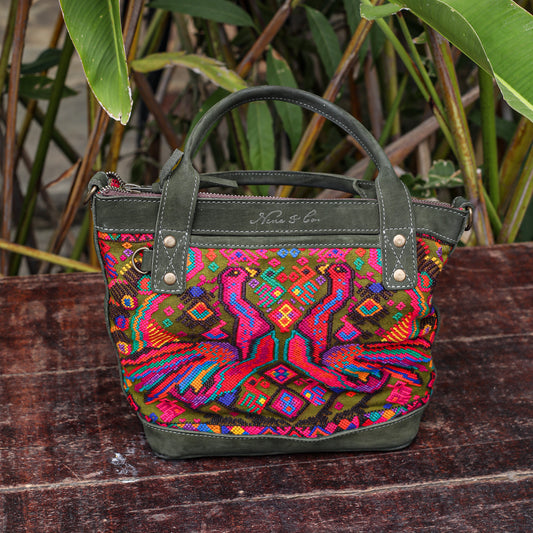 POCKETLESS MINI TPB - OOAK HUIPIL - VERDE MUZGO - NO. 18692