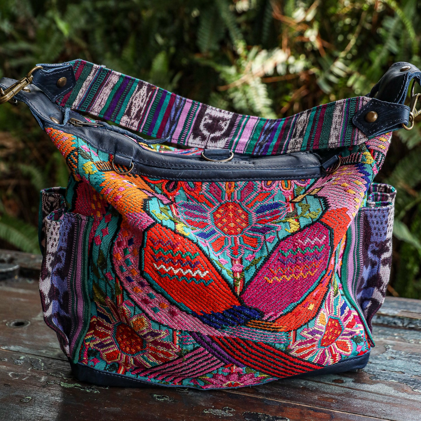 **SHIP WINDOW** BEATRIZ MCDB + DIAMANTE STRAP - OOAK HUIPIL - NAVY - NO. 201551
