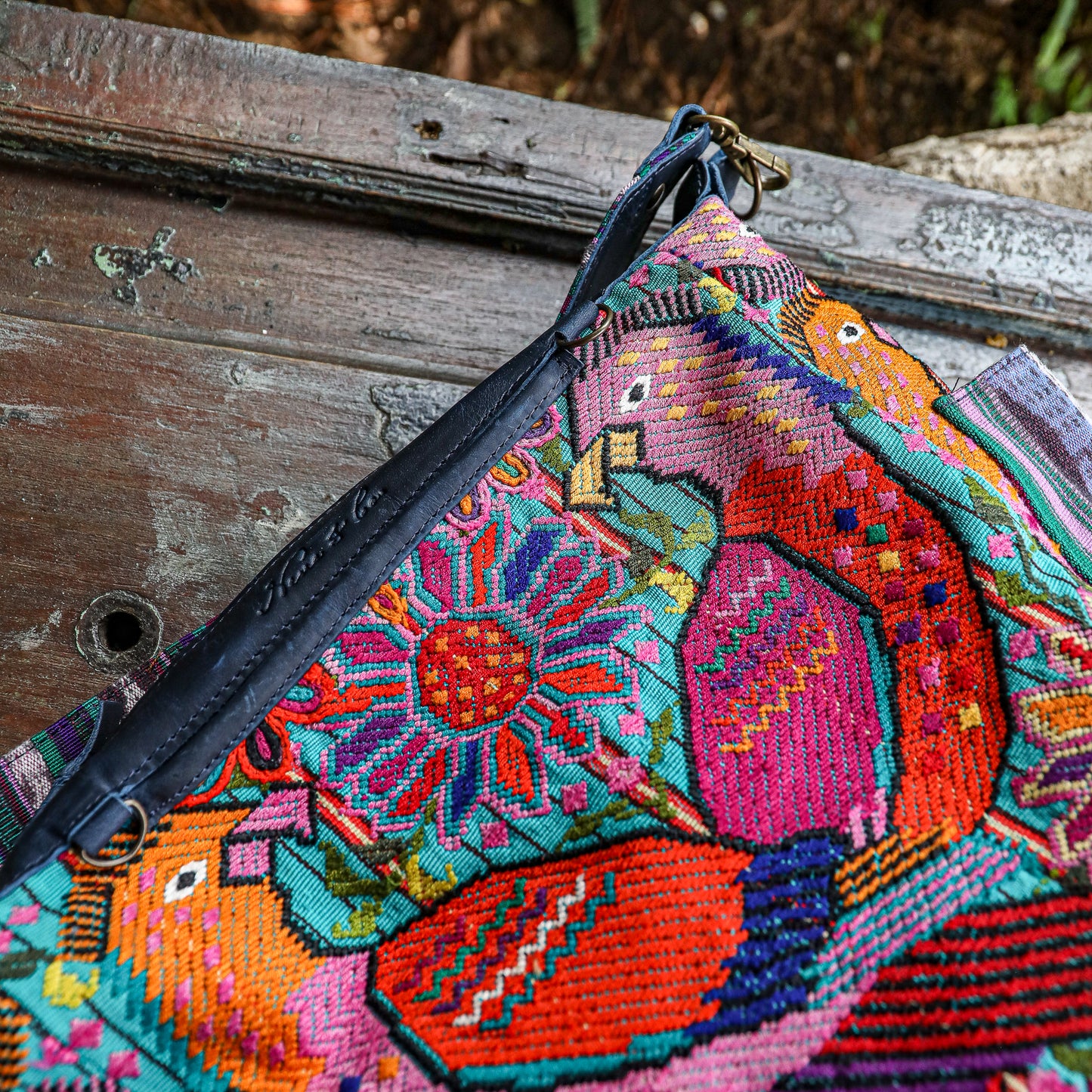 **SHIP WINDOW** BEATRIZ MCDB + DIAMANTE STRAP - OOAK HUIPIL - NAVY - NO. 201551