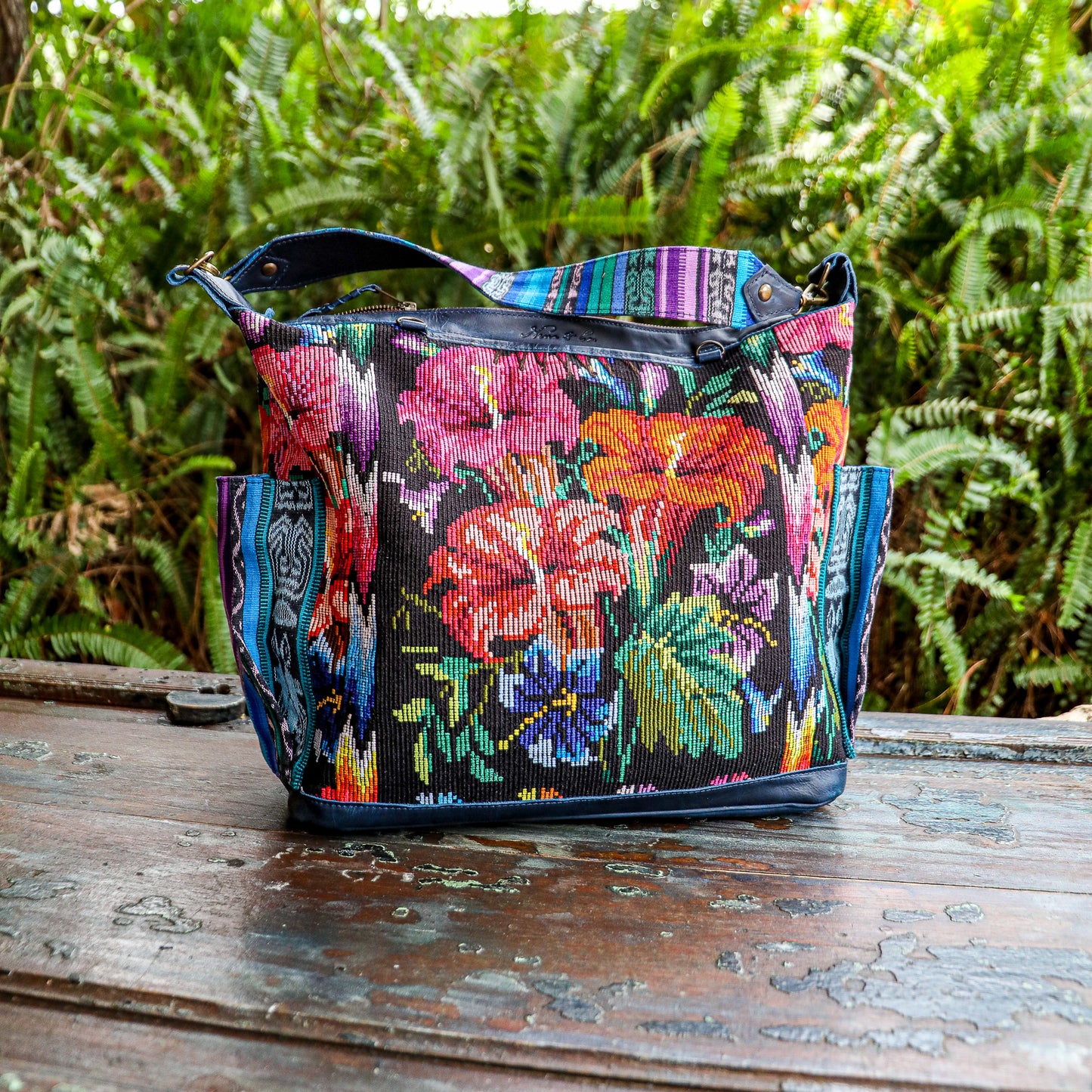**SHIP WINDOW** BEATRIZ CDB + DIAMANTE STRAP - OOAK HUIPIL - NAVY - NO. 201556