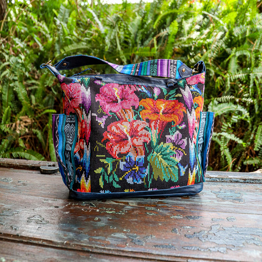 **SHIP WINDOW** BEATRIZ CDB + DIAMANTE STRAP - OOAK HUIPIL - NAVY - NO. 201556