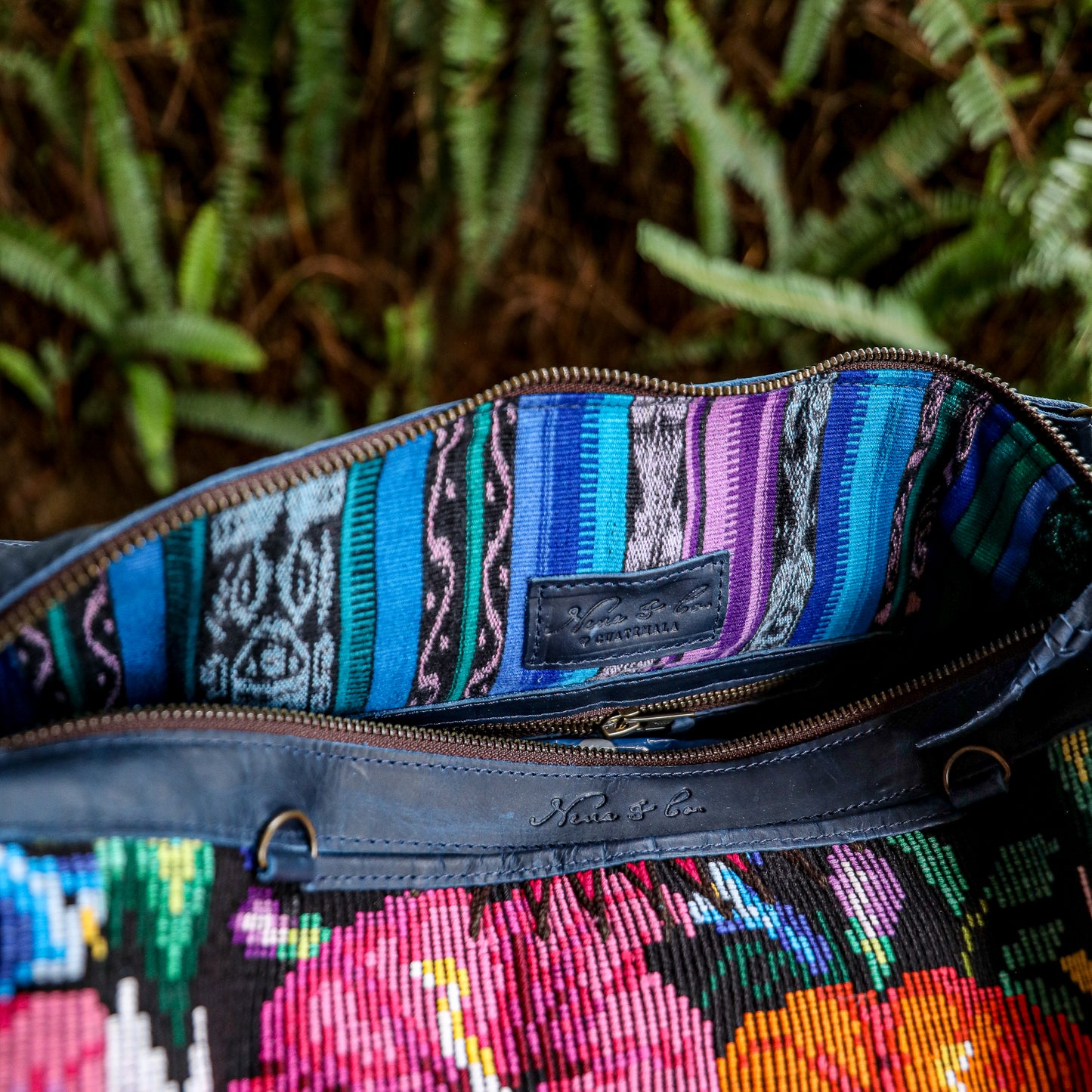 **SHIP WINDOW** BEATRIZ CDB + DIAMANTE STRAP - OOAK HUIPIL - NAVY - NO. 201556