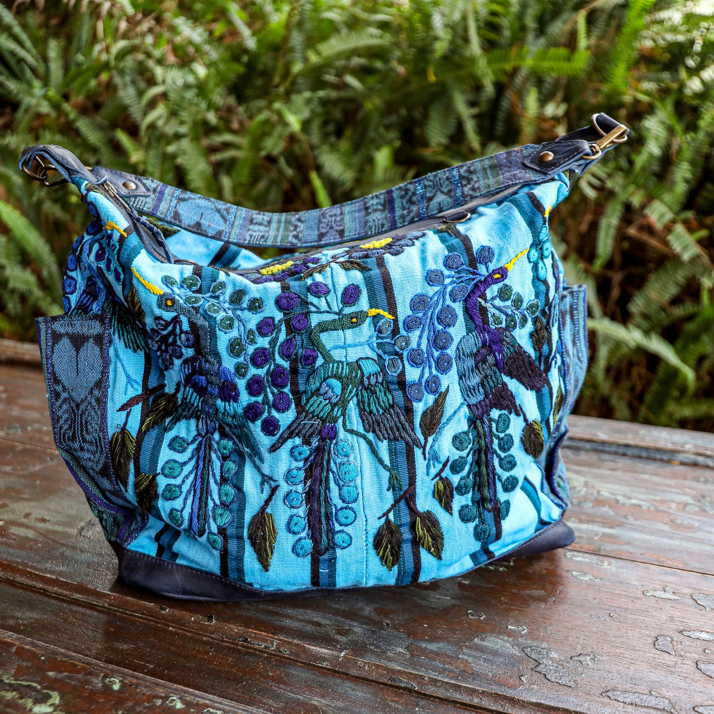 **SHIP WINDOW** BEATRIZ CDB + DIAMANTE STRAP - OOAK HUIPIL - NAVY - NO. 201555