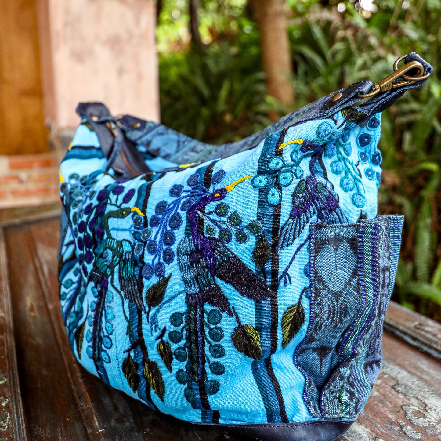 **SHIP WINDOW** BEATRIZ CDB + DIAMANTE STRAP - OOAK HUIPIL - NAVY - NO. 201555