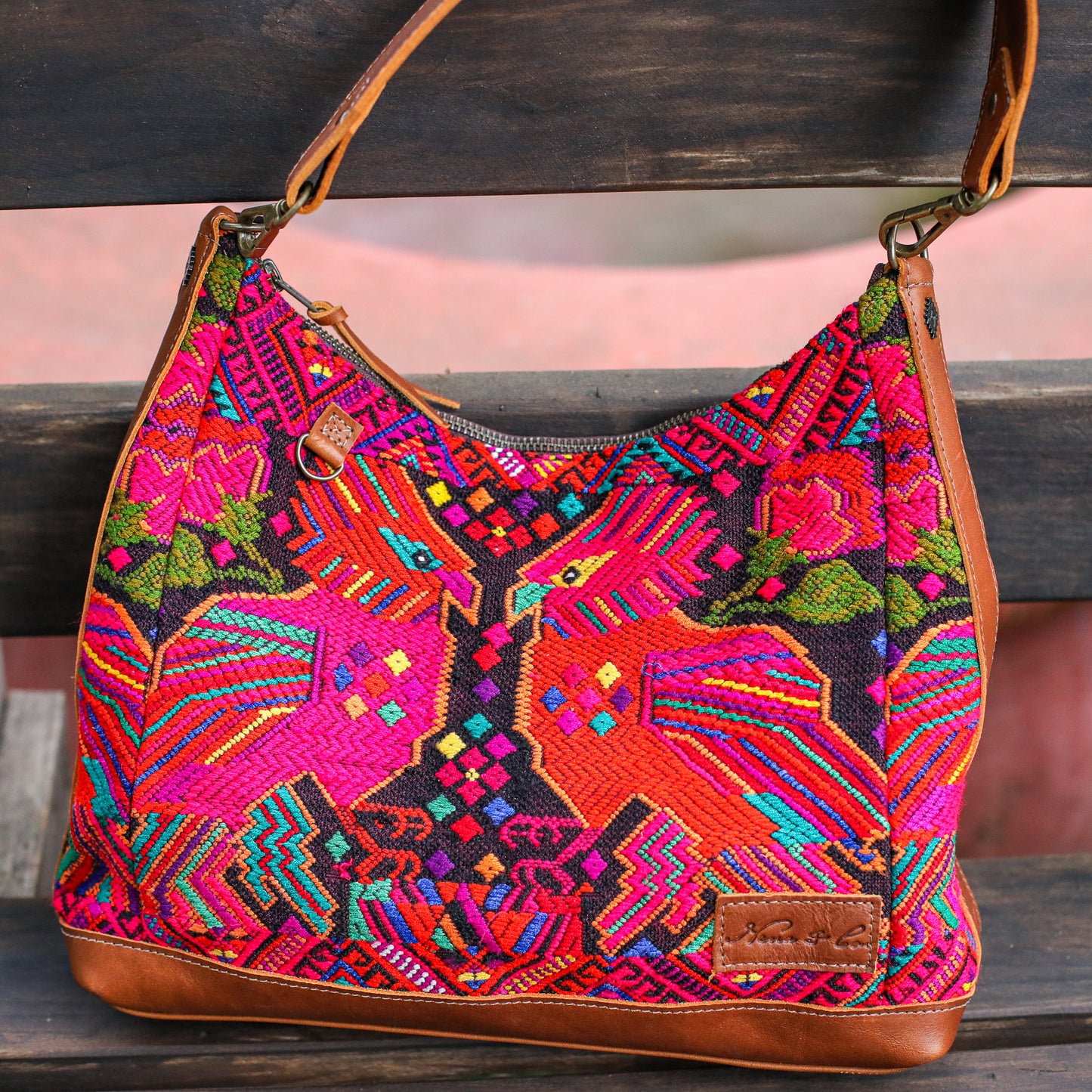 SMALL PENELOPE BAG - OOAK HUIPIL - CAFE - NO. 200382