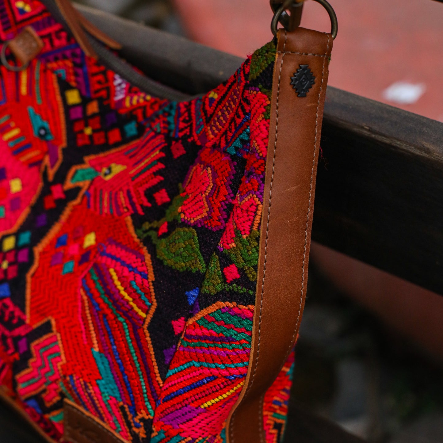 SMALL PENELOPE BAG - OOAK HUIPIL - CAFE - NO. 200382