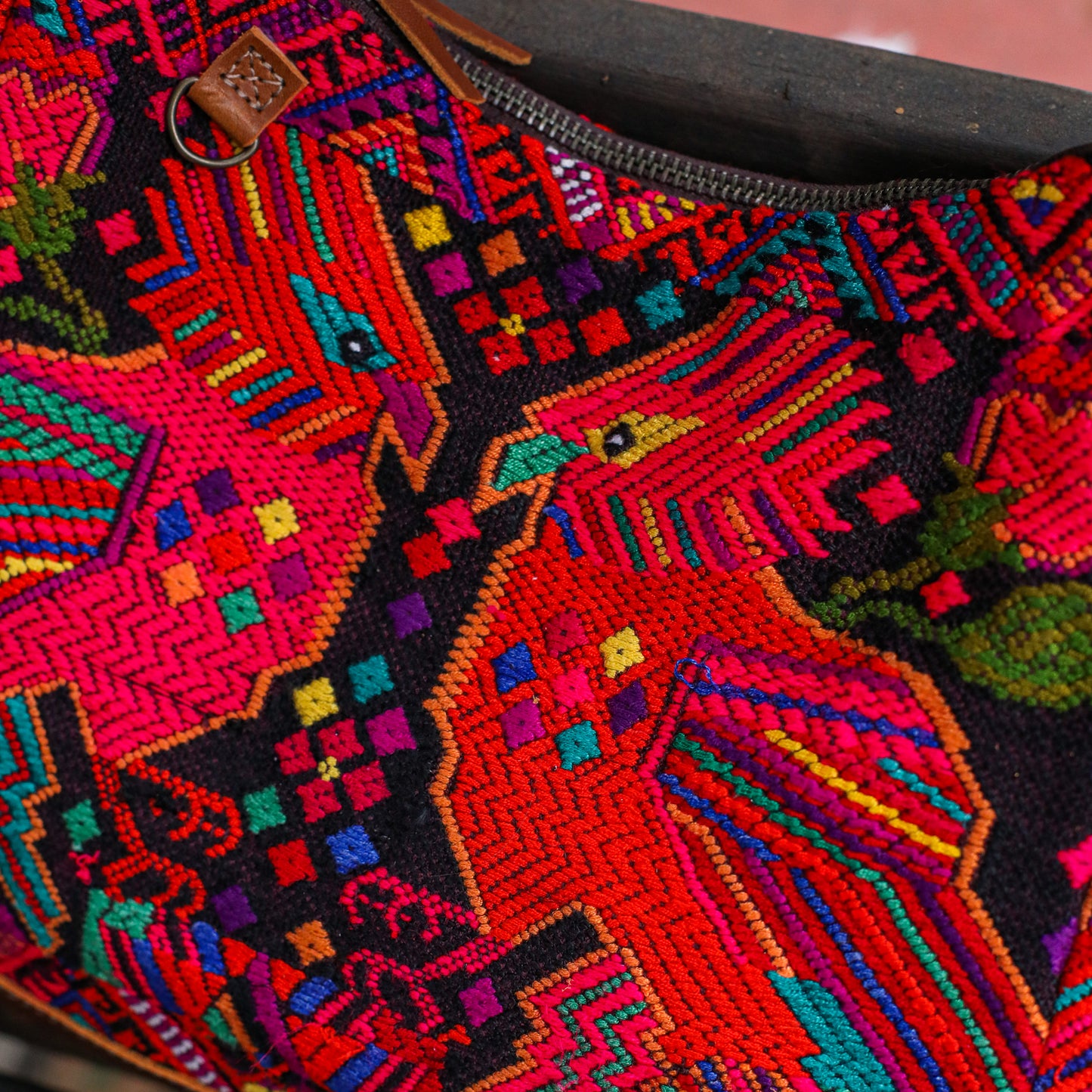 SMALL PENELOPE BAG - OOAK HUIPIL - CAFE - NO. 200382