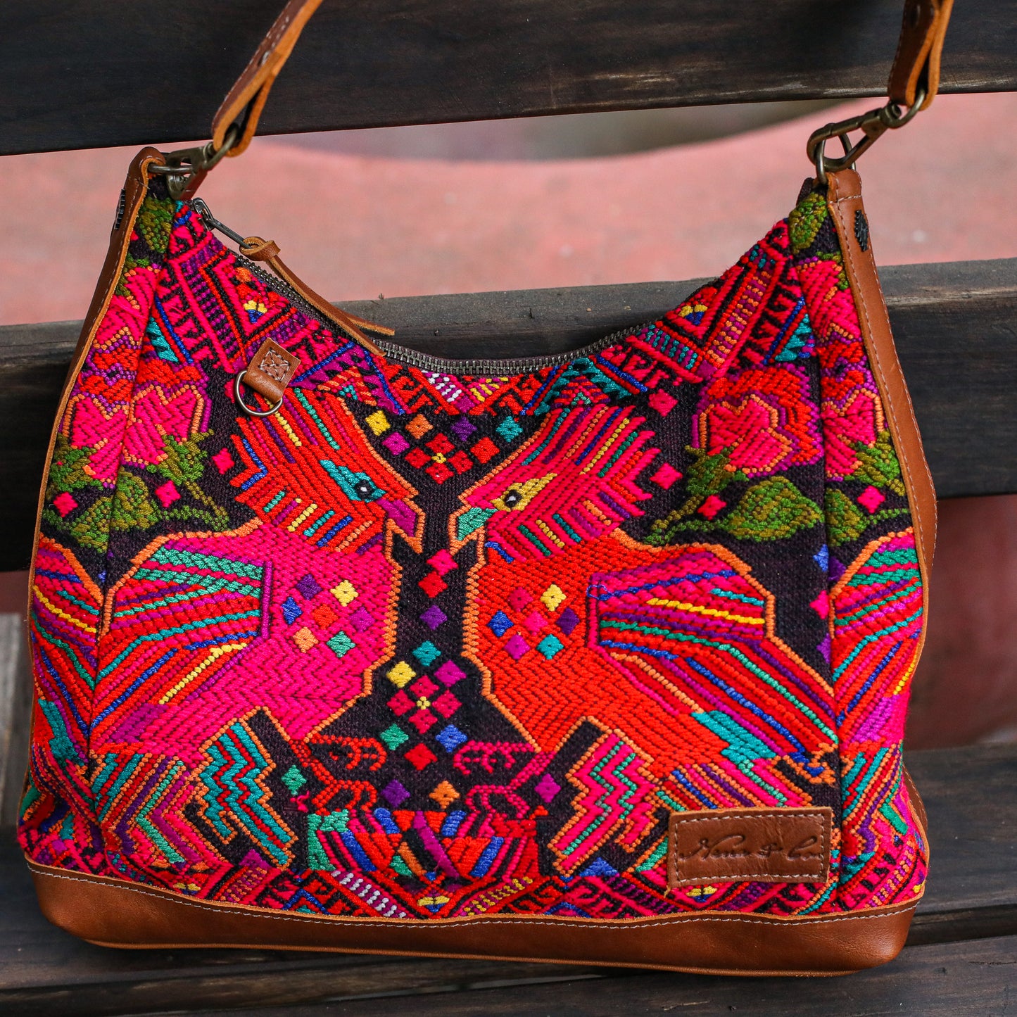SMALL PENELOPE BAG - OOAK HUIPIL - CAFE - NO. 200382