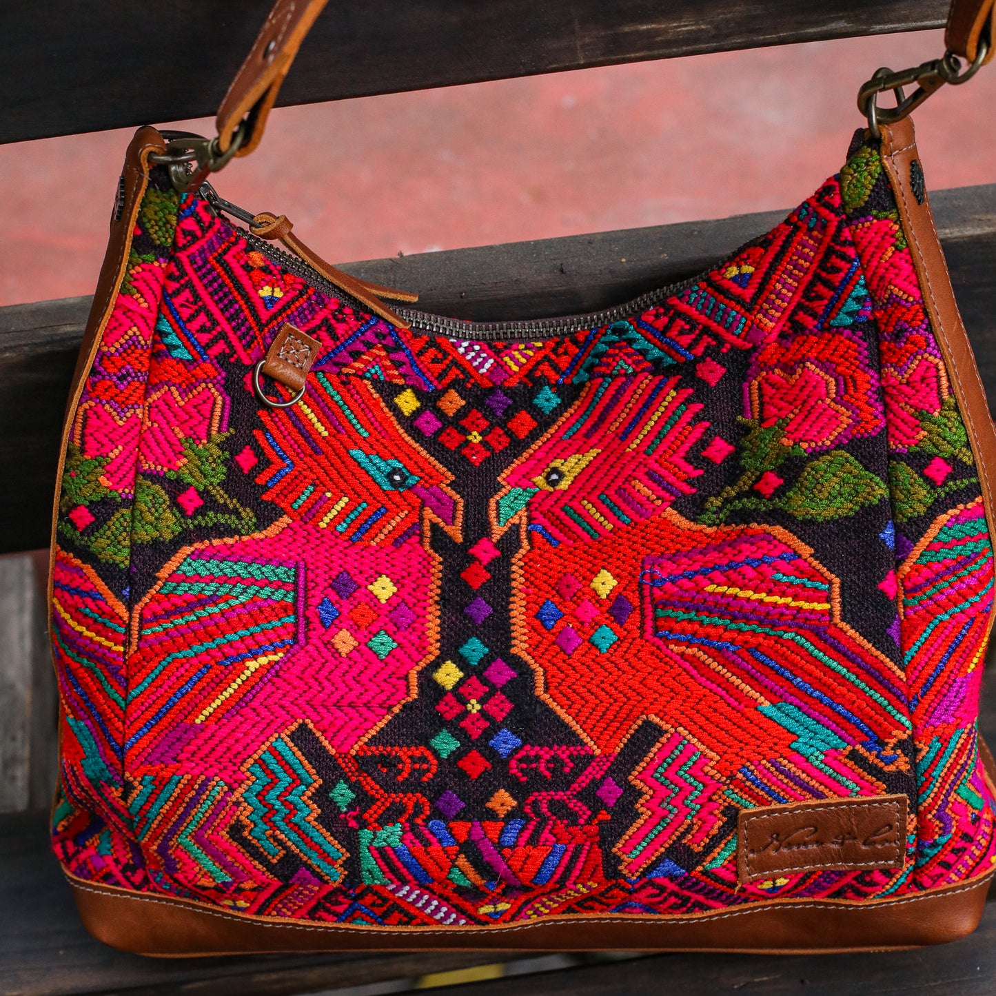 SMALL PENELOPE BAG - OOAK HUIPIL - CAFE - NO. 200382