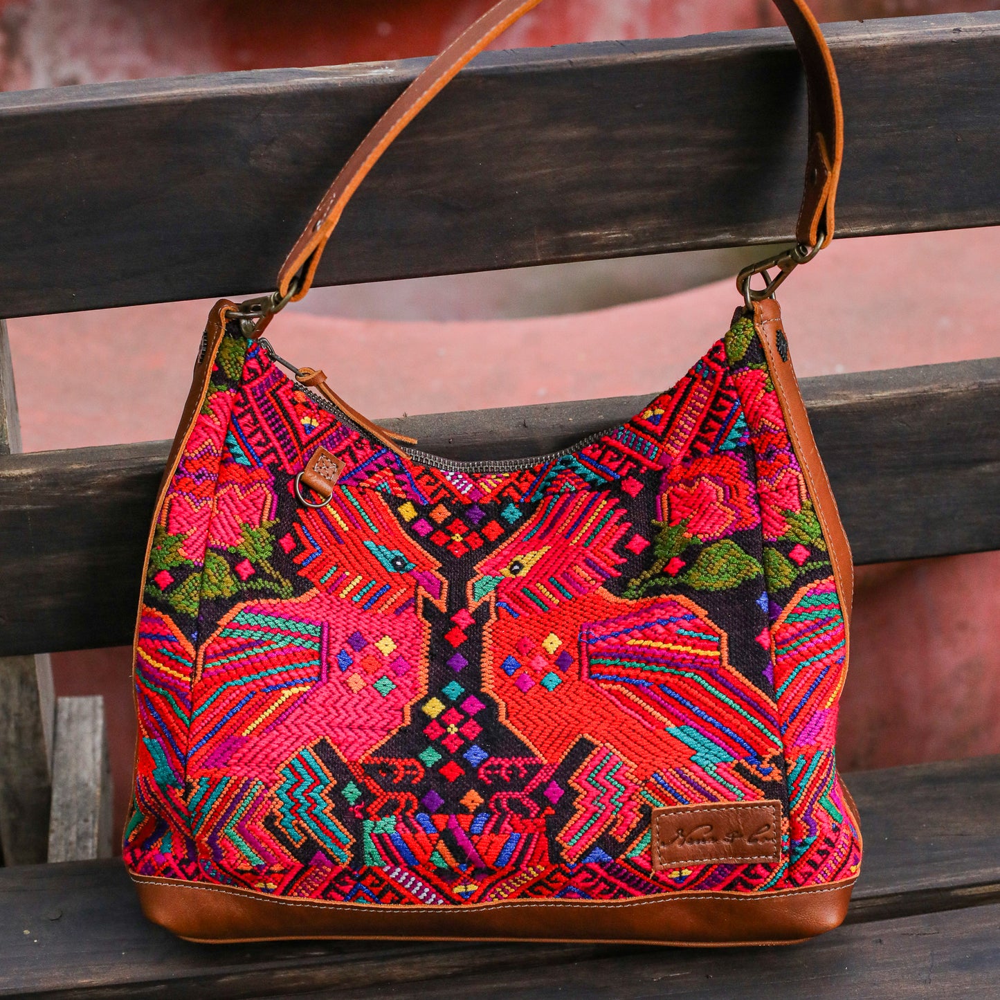 SMALL PENELOPE BAG - OOAK HUIPIL - CAFE - NO. 200382