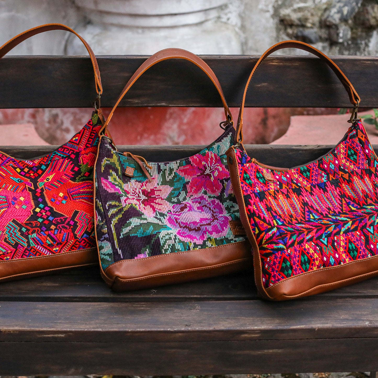 SMALL PENELOPE BAG - OOAK HUIPIL - CAFE - NO. 200384