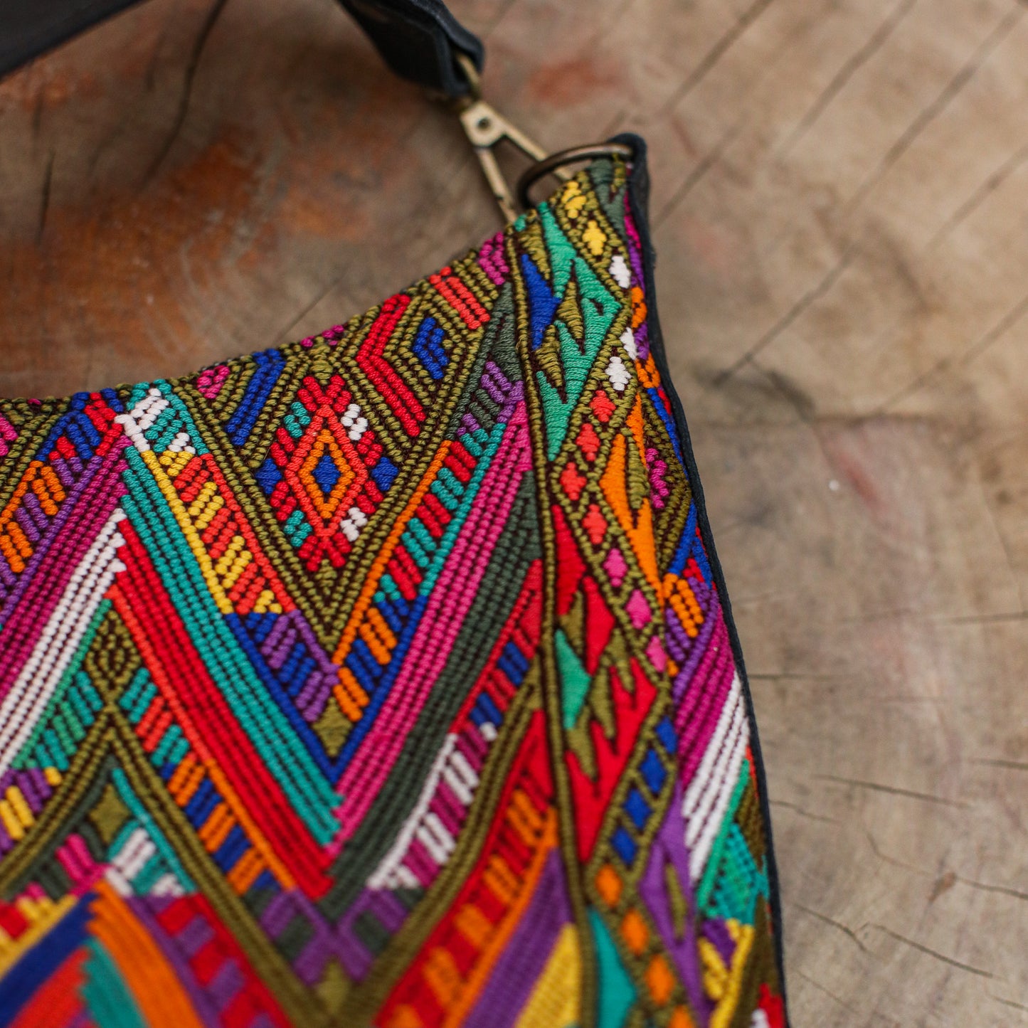 SMALL PENELOPE BAG - OOAK HUIPIL - BLACK - NO. 200392