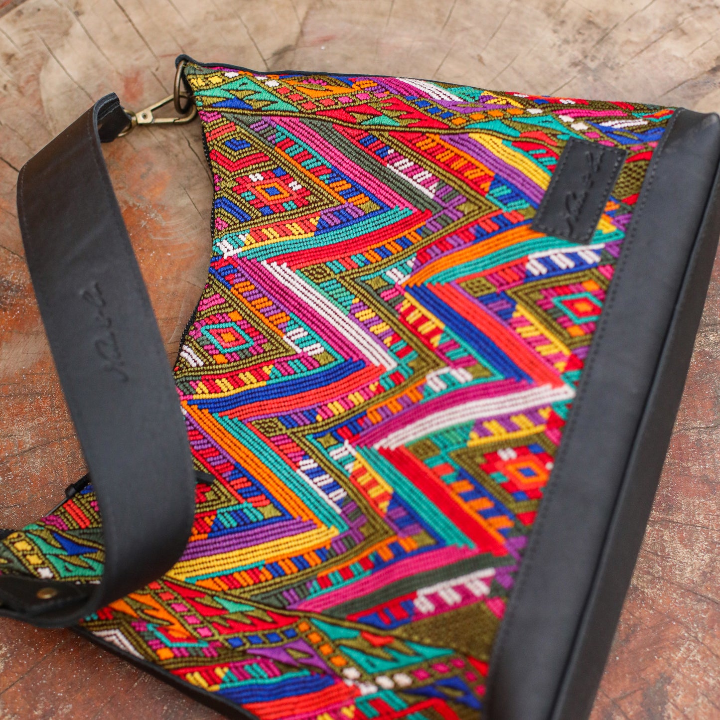 SMALL PENELOPE BAG - OOAK HUIPIL - BLACK - NO. 200392