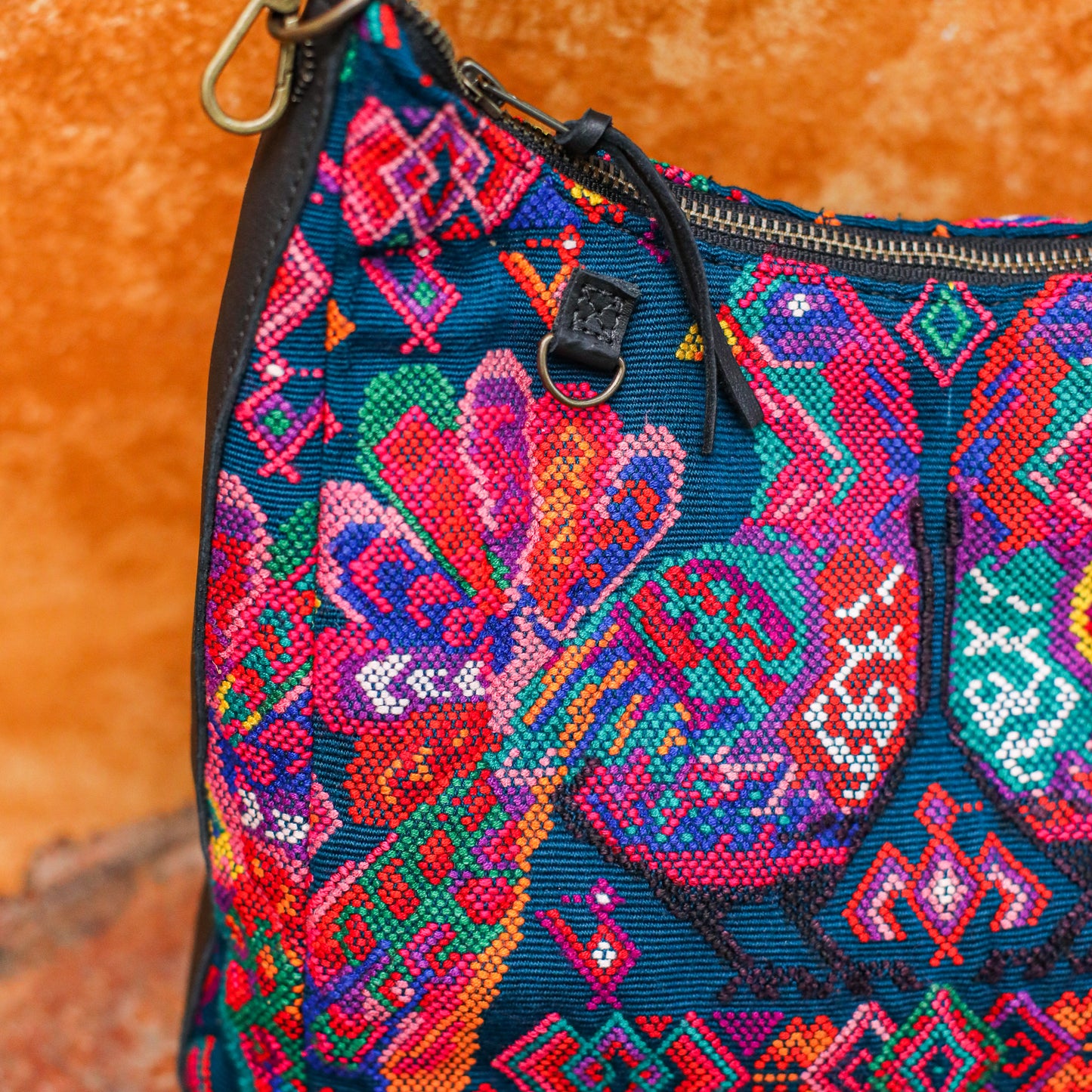 SMALL PENELOPE BAG - OOAK HUIPIL - BLACK - NO. 200396