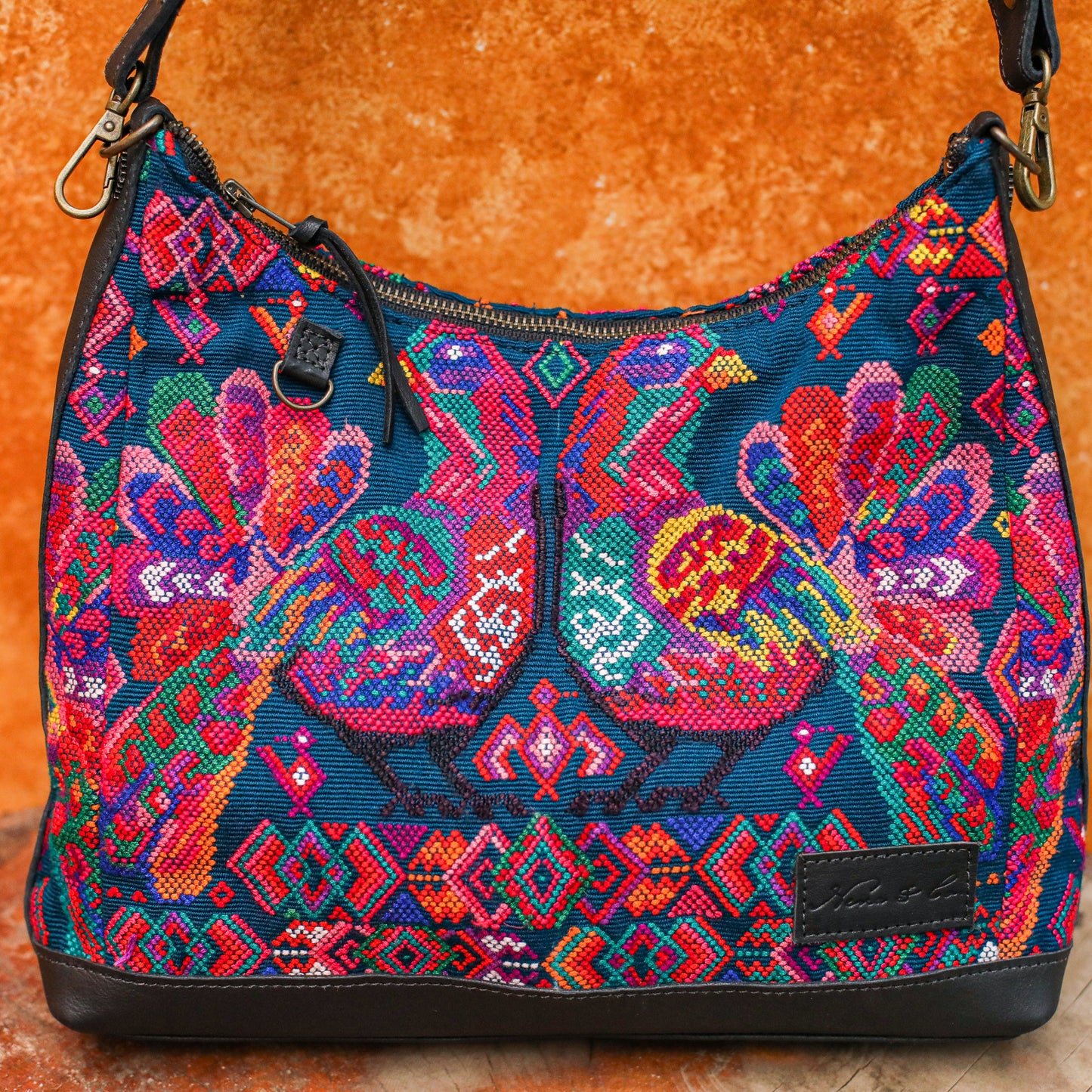 SMALL PENELOPE BAG - OOAK HUIPIL - BLACK - NO. 200396