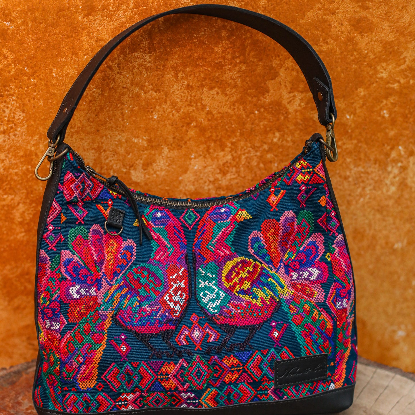 SMALL PENELOPE BAG - OOAK HUIPIL - BLACK - NO. 200396
