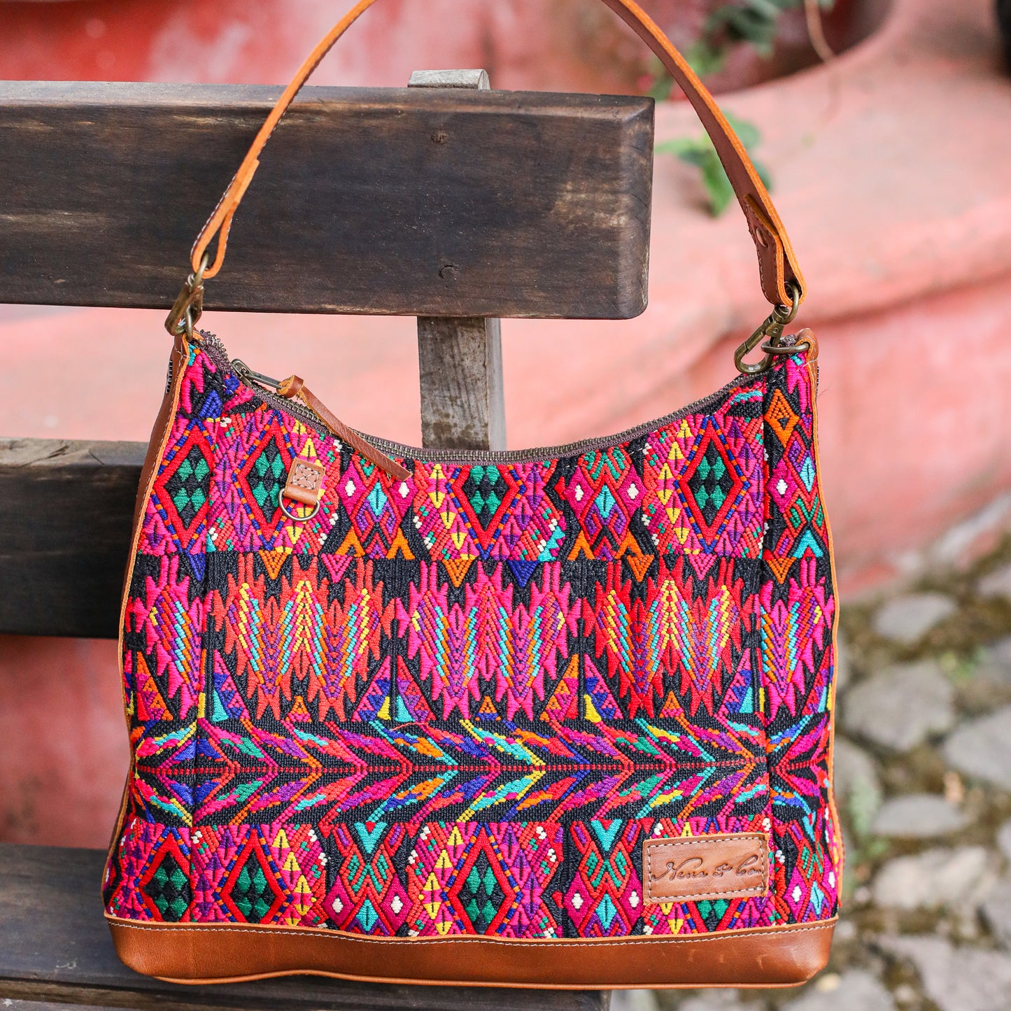 SMALL PENELOPE BAG - OOAK HUIPIL - CAFE - NO. 200386