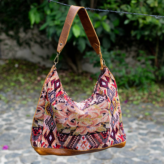 PENELOPE BAG - OOAK HUIPIL - TAWNY - NO. 17270 **SHIP WINDOW**
