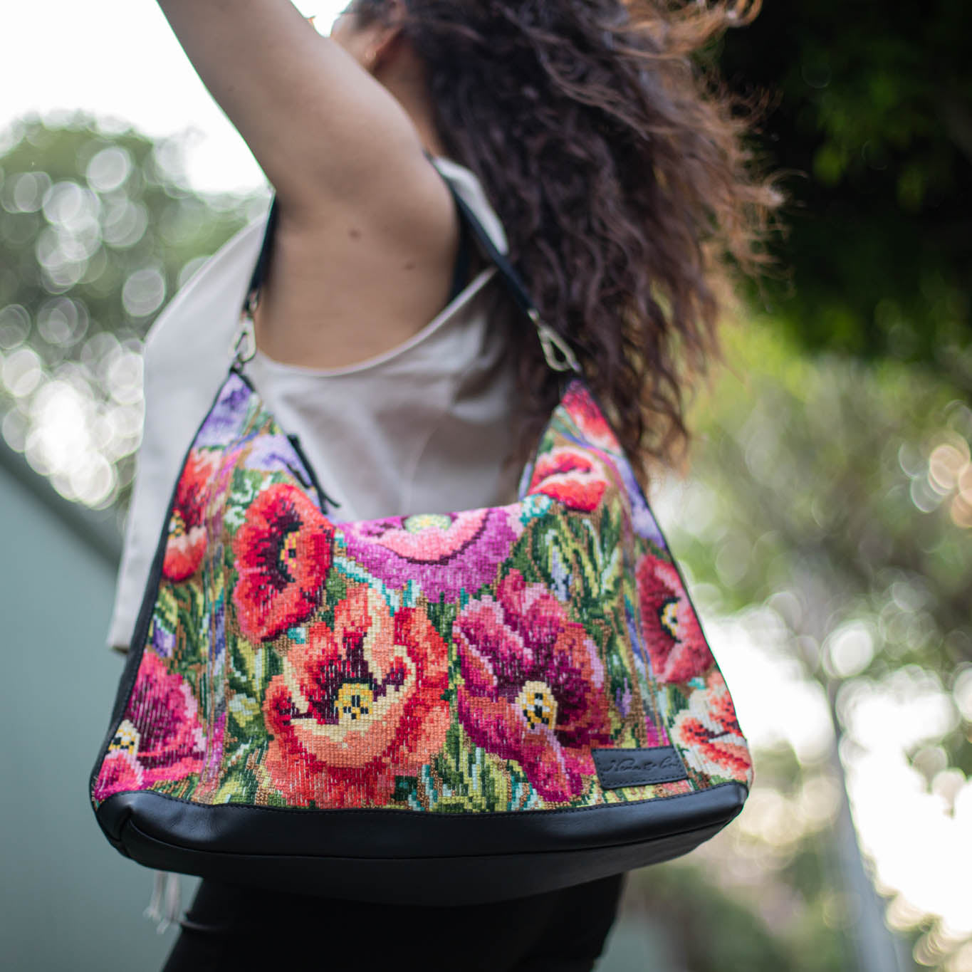 PENELOPE BAG - OOAK HUIPIL - BLACK - NO. 17420