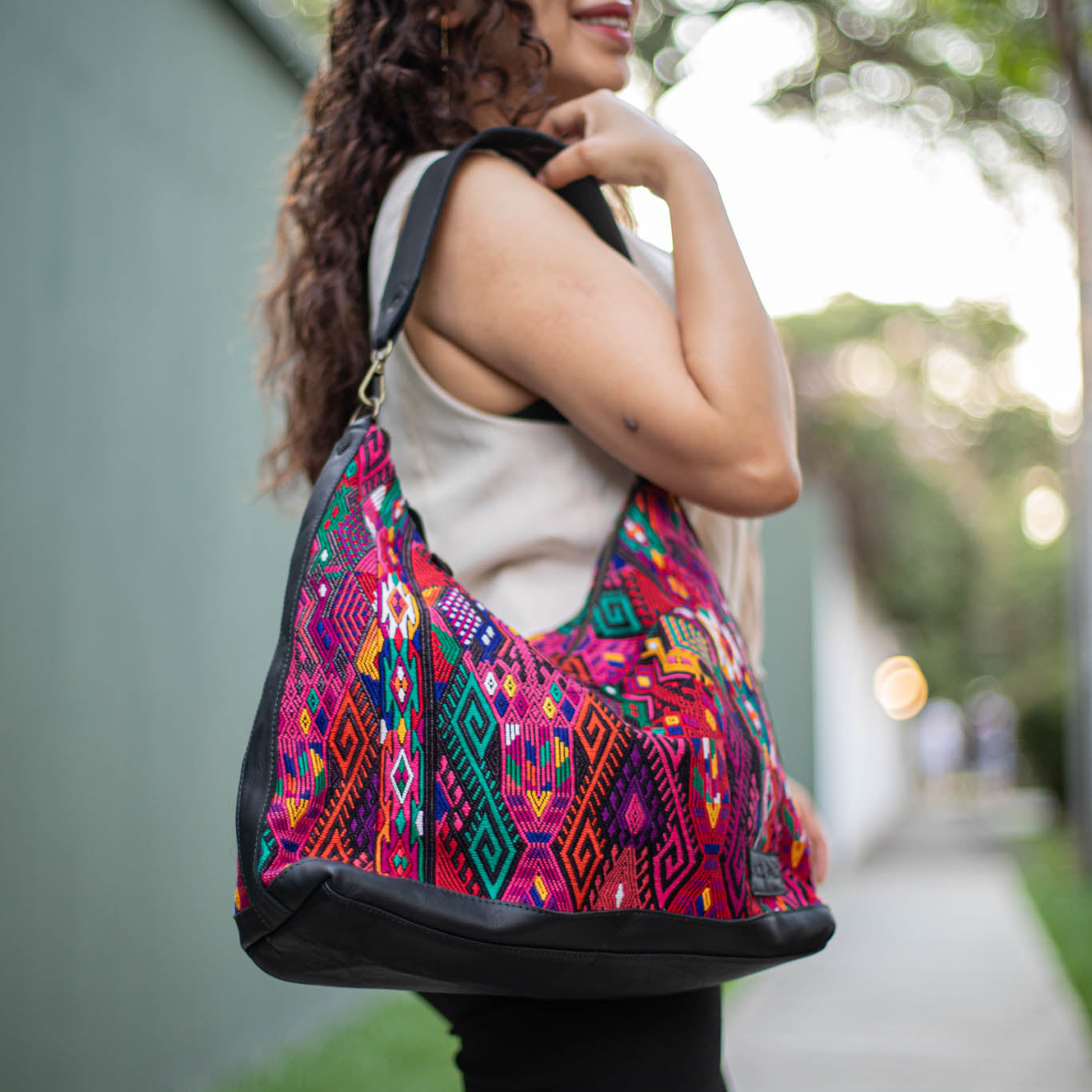 PENELOPE BAG - OOAK HUIPIL - BLACK - NO. 17418