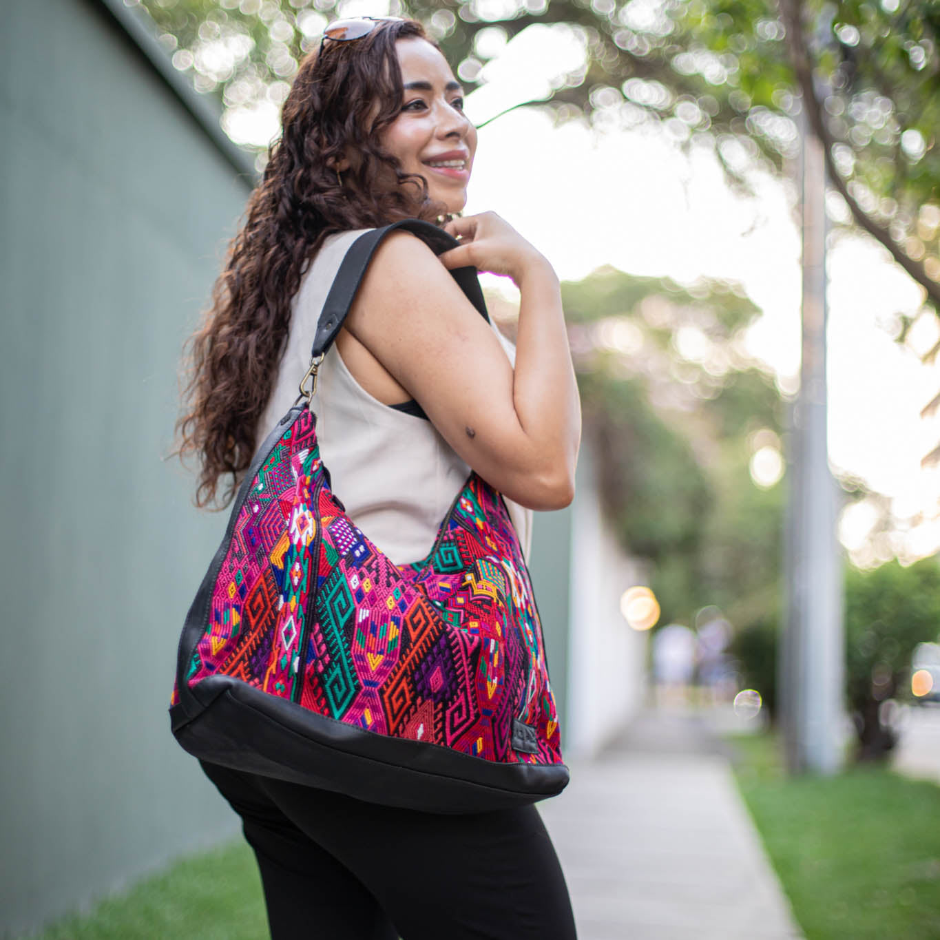 PENELOPE BAG - OOAK HUIPIL - BLACK - NO. 17418