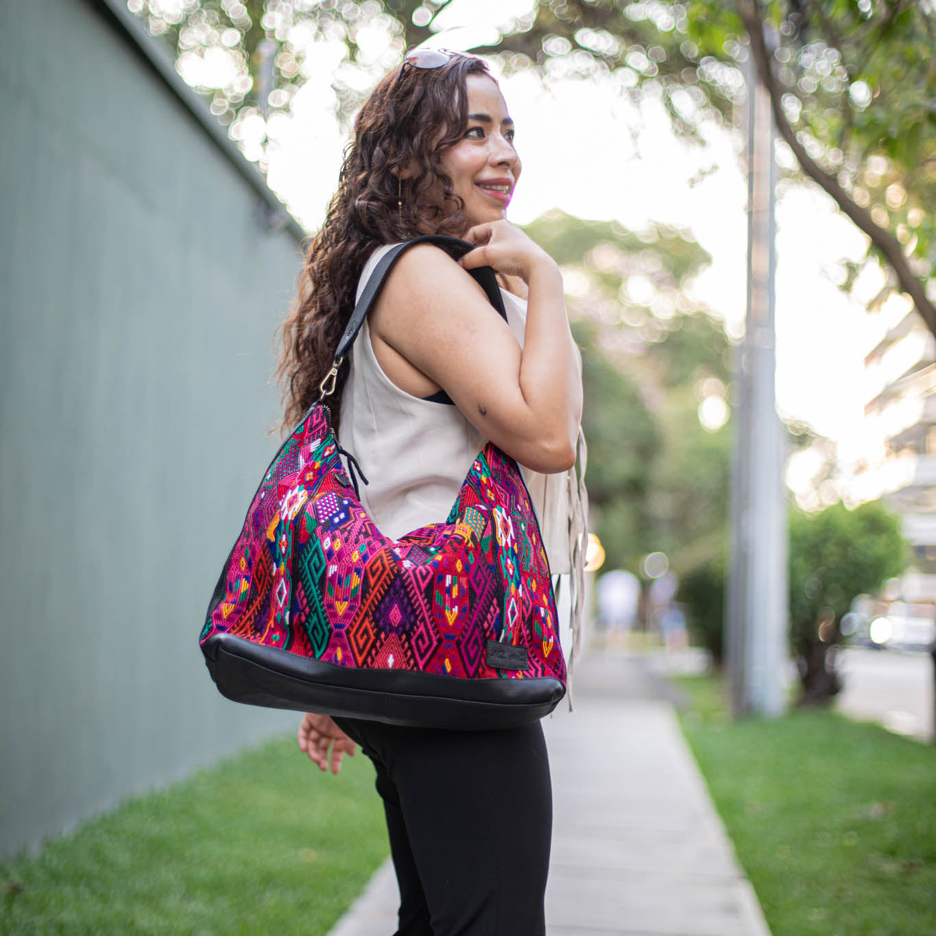 PENELOPE BAG - OOAK HUIPIL - BLACK - NO. 17418