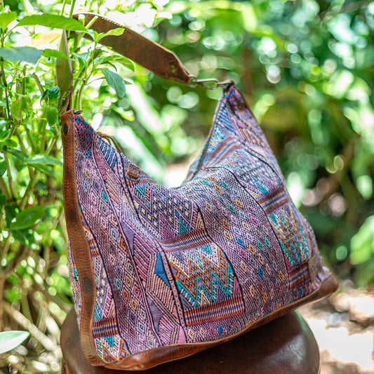 PENELOPE BAG - OOAK HUIPIL - HONEY - NO. 17663 **SHIP WINDOW**