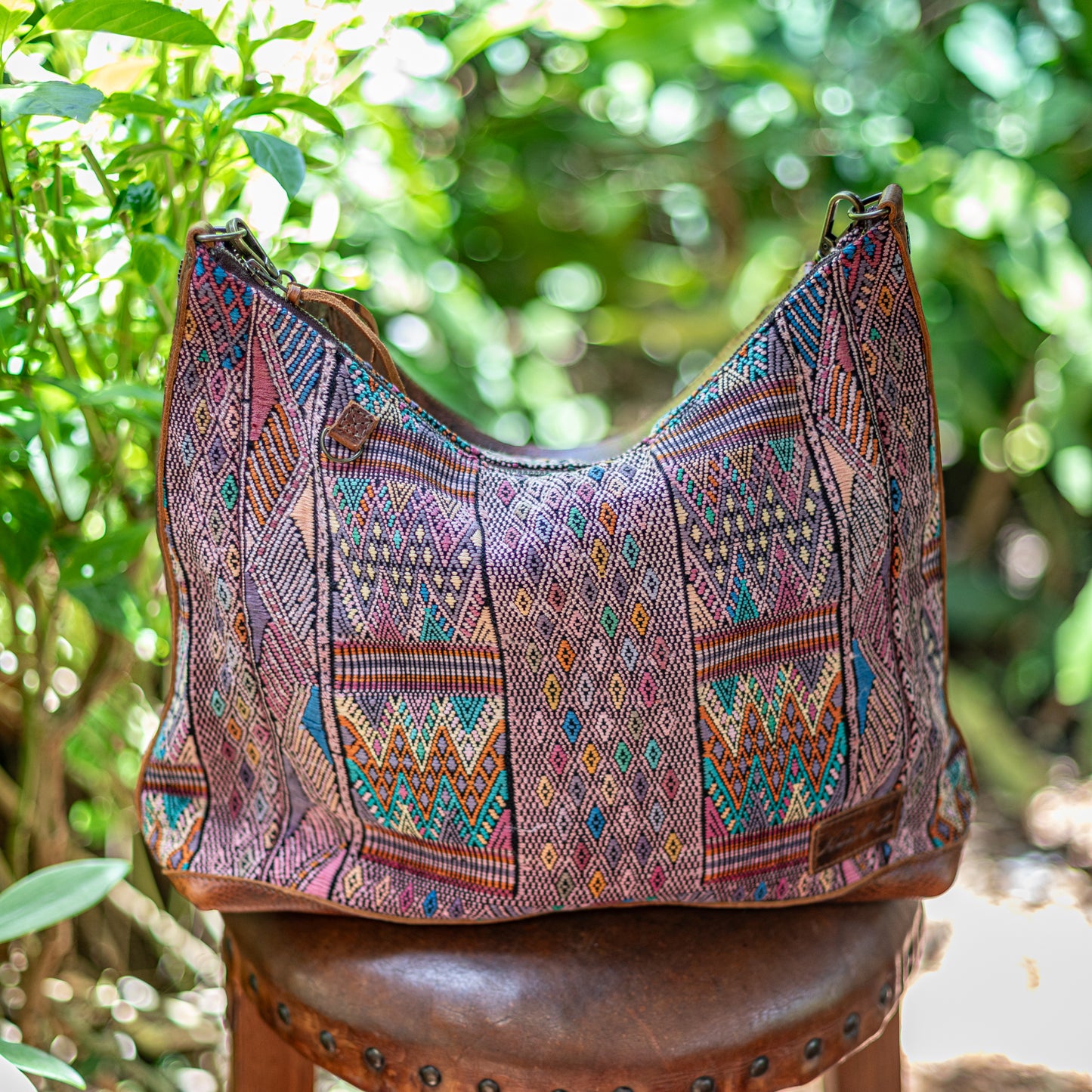 PENELOPE BAG - OOAK HUIPIL - HONEY - NO. 17663 **SHIP WINDOW**